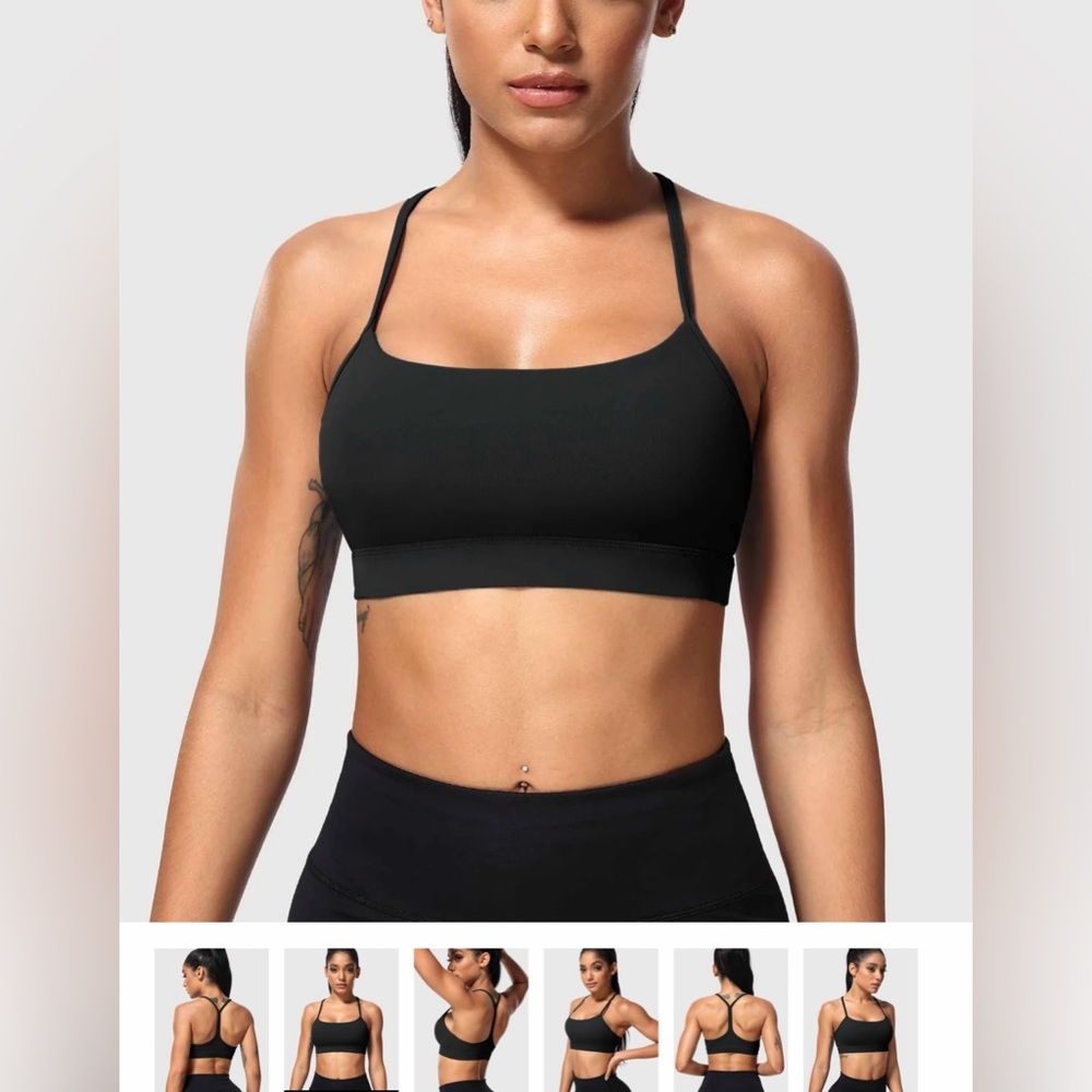 Black sports bra